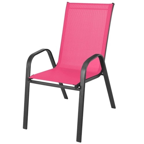 Image of Krzesło ogrodowe metalowe różowe