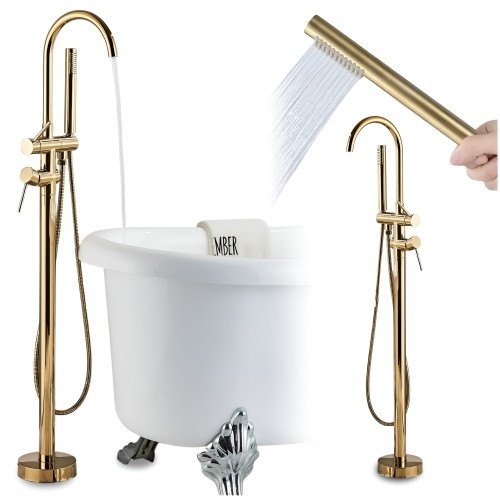 Image of Bateria wannowa wolnostojąca - złota