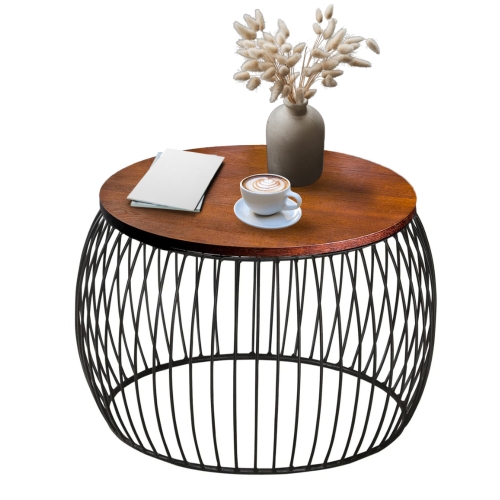 Image of Okrągły stolik kawowy w stylu loftowym