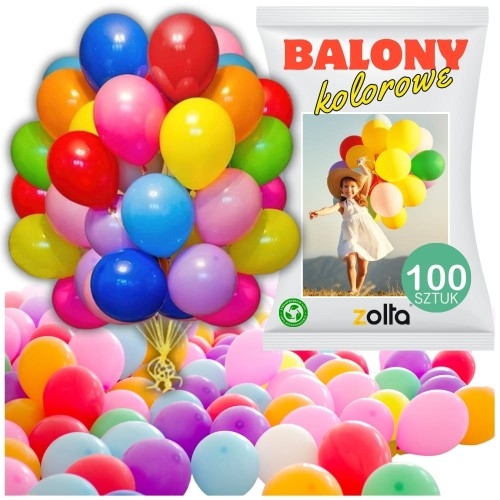 Image of Balony mix kolorowe na urodziny impreza 30 cm duże mocne wytrzymałe 100 szt