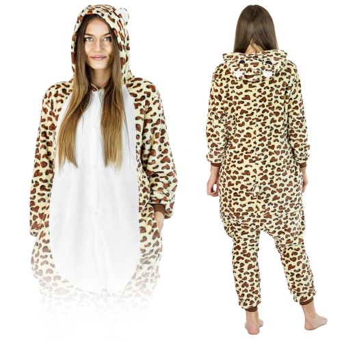 Image of Leopard Kigurumi Onesie dres piżama kombinezon