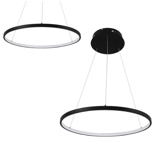 Image of Lampa sufitowa LED ring czarna