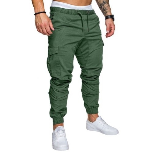 Image of Spodnie joggery bojówki męskie zielone