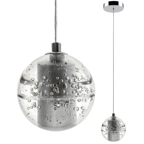 Image of Nowoczesna lampa wisząca sufitowa kula kryształ LED