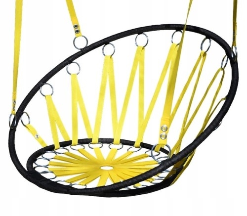 Image of Huśtawka krzesło bujak wiszący - bocianie gniazdo żółte