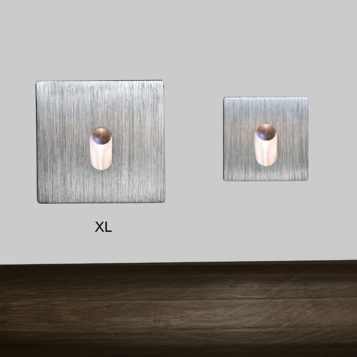 LESEL 001 L Elkim lampa schodowa - Aluminium szczotkowane - Ciepła biała 3000K