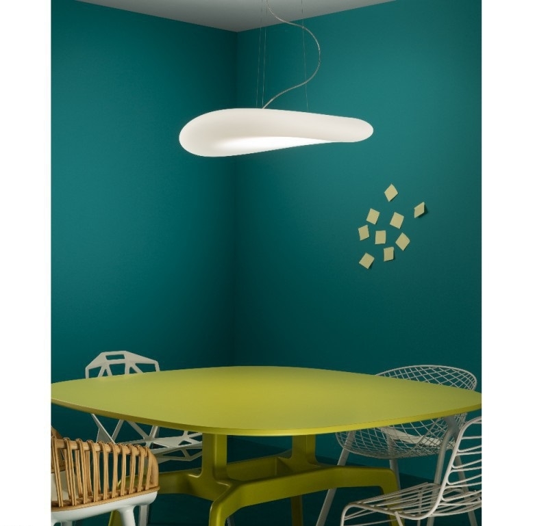 MR MAGOO LED Linea Light lampa wisząca - średnica 75,5cm - Ciepłobiała 3000K - Dali Push