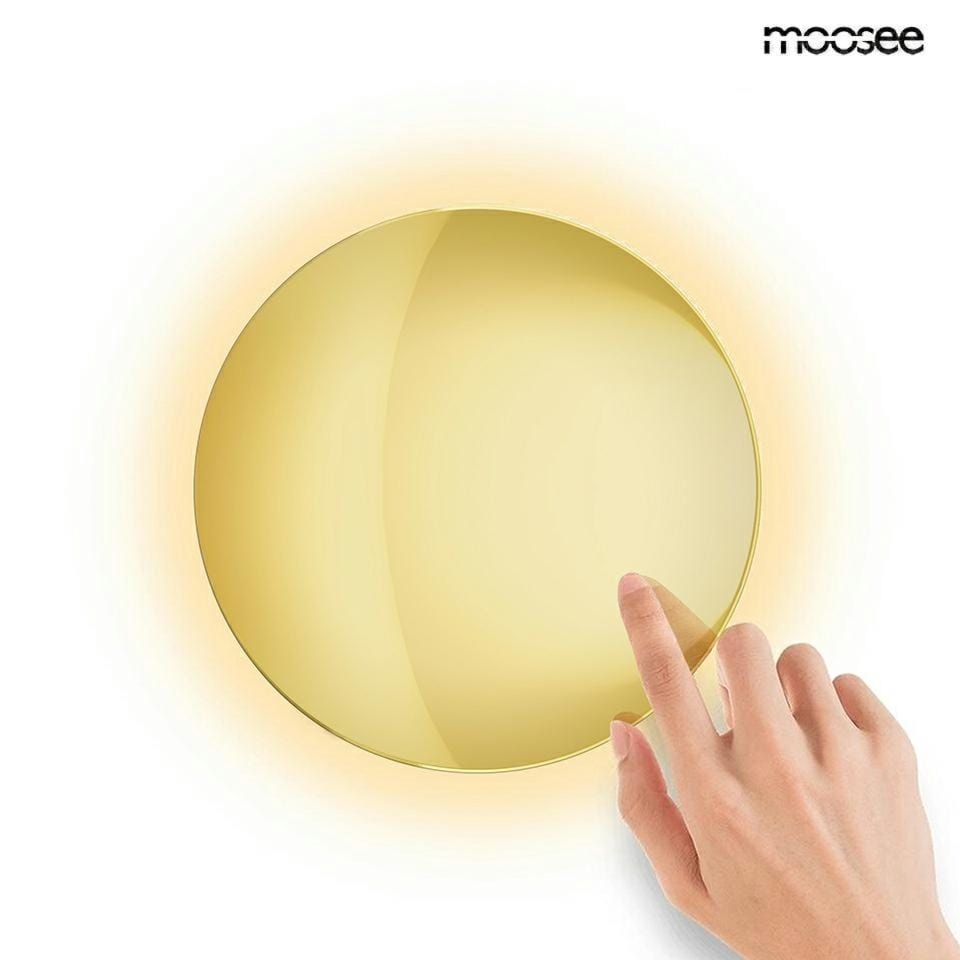 SHADOW SUN Moosee kinkiet- 2 kolory, 2 rozmiary, sensor dotykowy - 25cm , Czarny