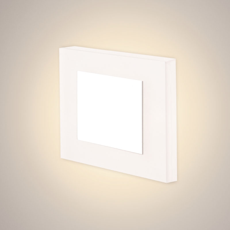 LESEL 008B Elkim lampa schodowa - Biały - Ciepła biała 3000K