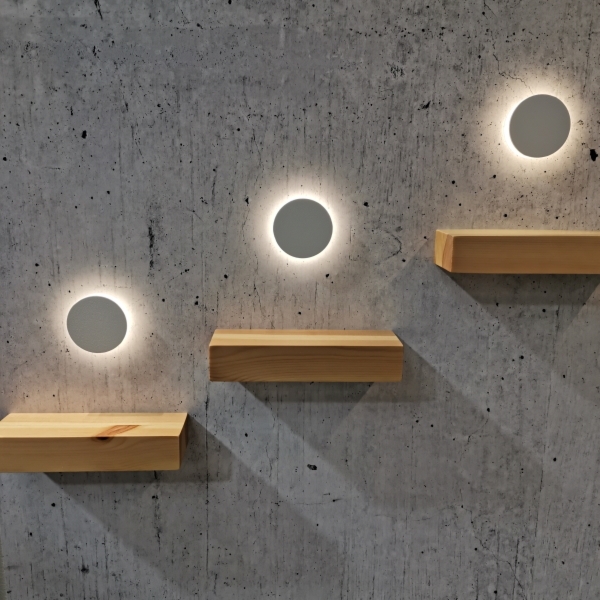 LESEL 009A Elkim lampa schodowa - Czarny - Czerwona - L