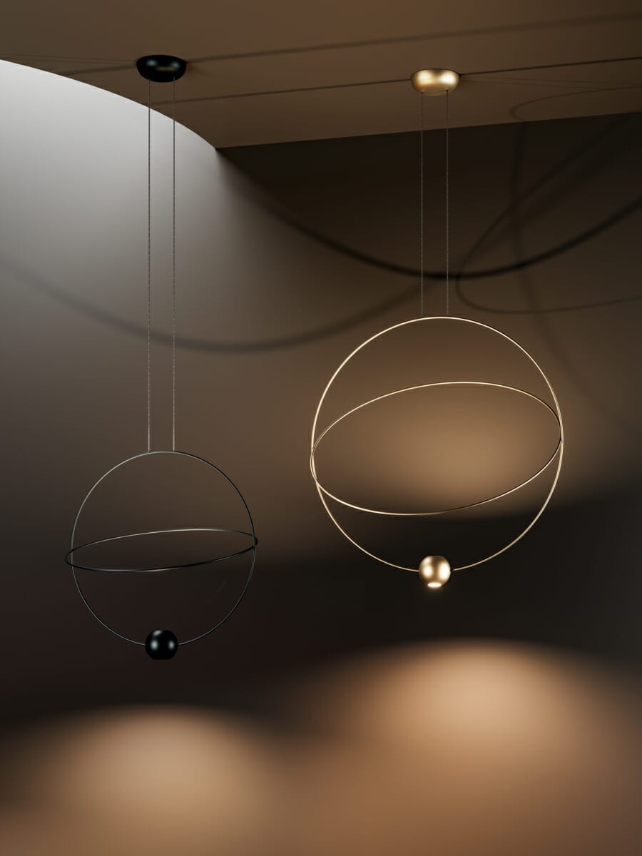 ELARA Lodes lampa wisząca - Duża , Złoty , Ciepła 2700K