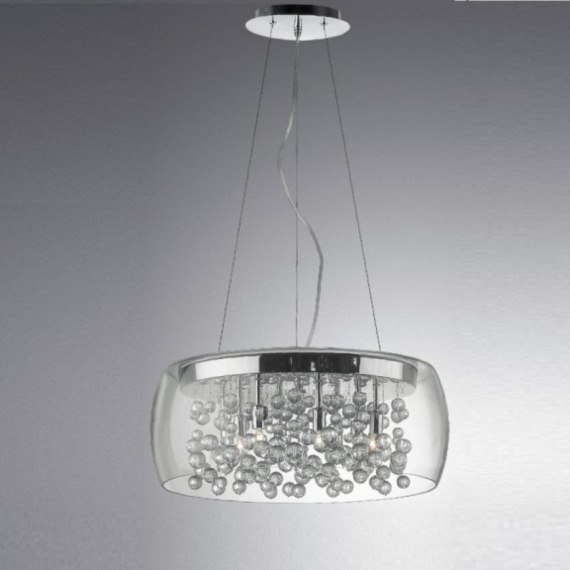 AUDI-80 Ideal Lux lampa wisząca - Transparentny - 40cm