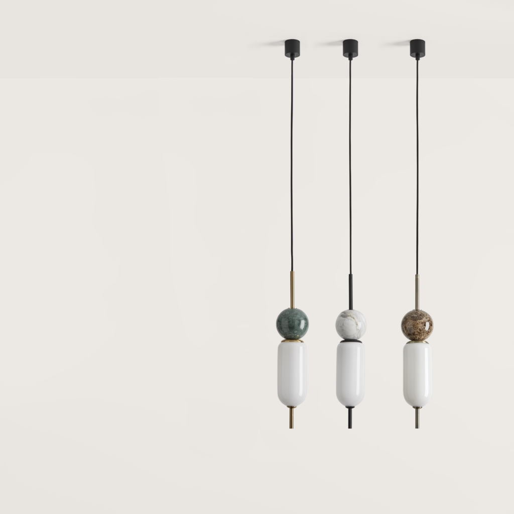 ANET Aromas del Campo 7 wariantów lampa wisząca - Brązowy metal- brązowy marmur