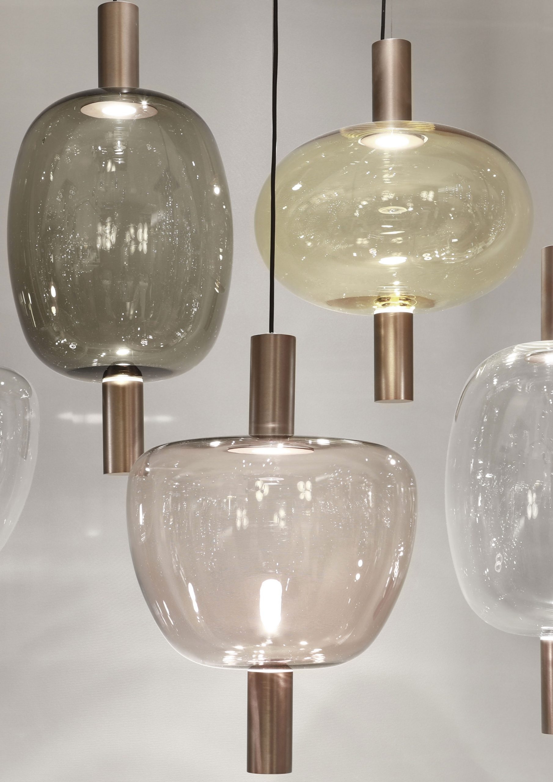 RIFLESSO Vistosi lampa wisząca - RIFLESSO SP1 bursztynowy - Matowa miedź - 2700K