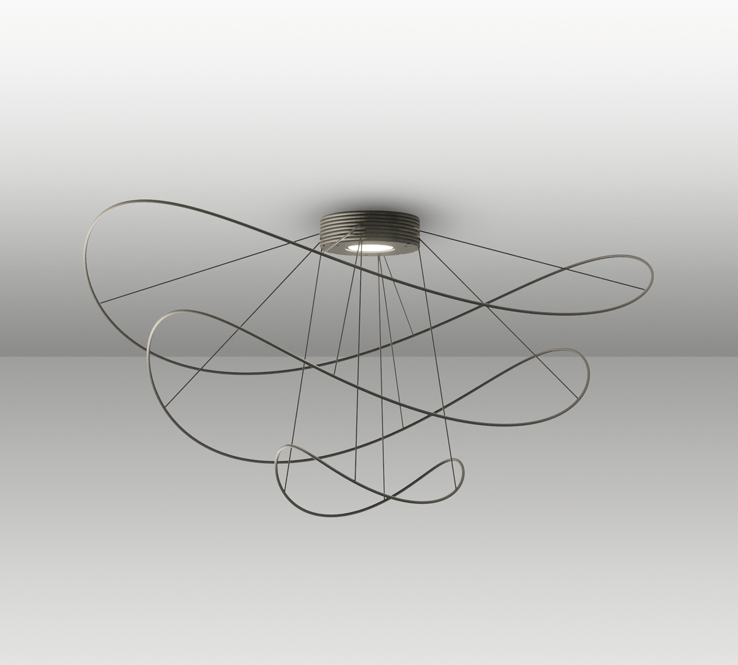 HOOPS Axo Light lampa sufitowa 17 kolorów - Potrójna obręcz - Chrom - Ciepła 2700K