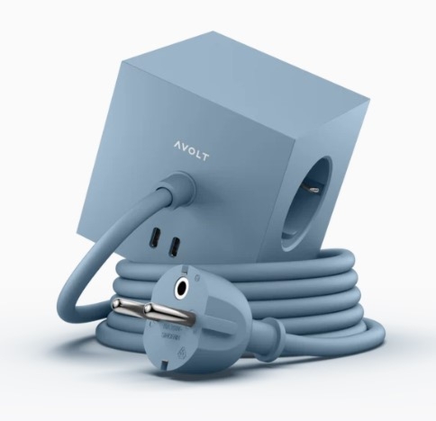 SQUARE 1 USB C MAGNET przedłużacz Avolt gniazdo magnetyczne - Opal White