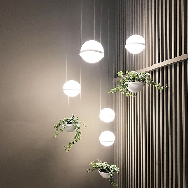 PALMA Vibia lampa wisząca pionowa - Grafitowy - Model 3720-pojedyncza