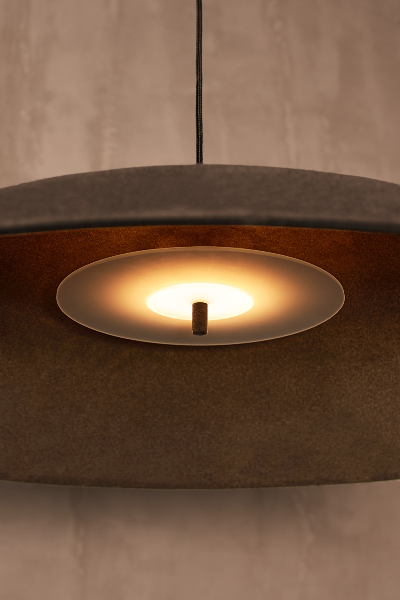 TELSTAR Velvet LoftLight lampa wisząca - śr. 60cm, wys.9cm - Czarny