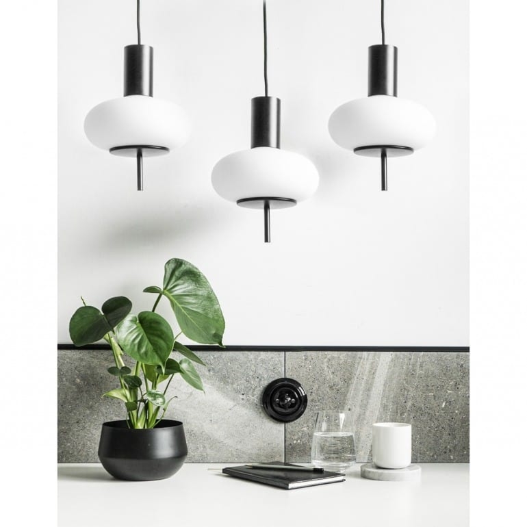 TORNI A 3L/3P Ummo lampa wisząca - Na podłużnej listwie , Czarny