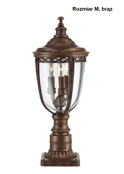 ENGLISH BRIDLE Elstead niska latarnia stojąca - Duży - Czarny