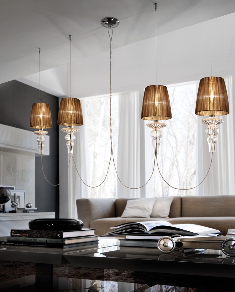 GADORA SL Evi Style lampa wisząca - Kość słoniowa - S4L- szer. 160cm
