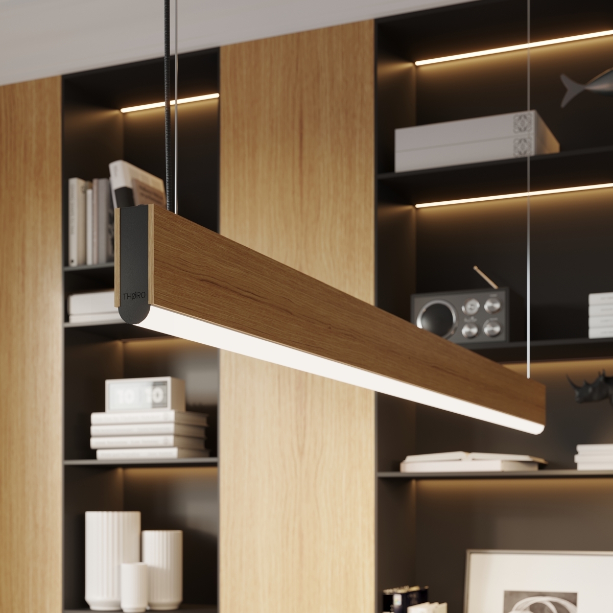 LYKKE Thoro lampa wisząca- dwie długości, dwie barwy światła - 120 cm - Ciepłobiała 3000K