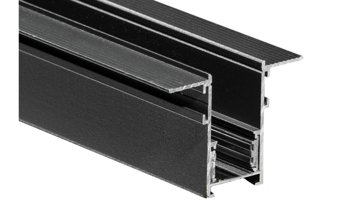 ALFA 52 szyna magnetyczna podtynkowa gips1 AZzardo - 1 metr - Czarny