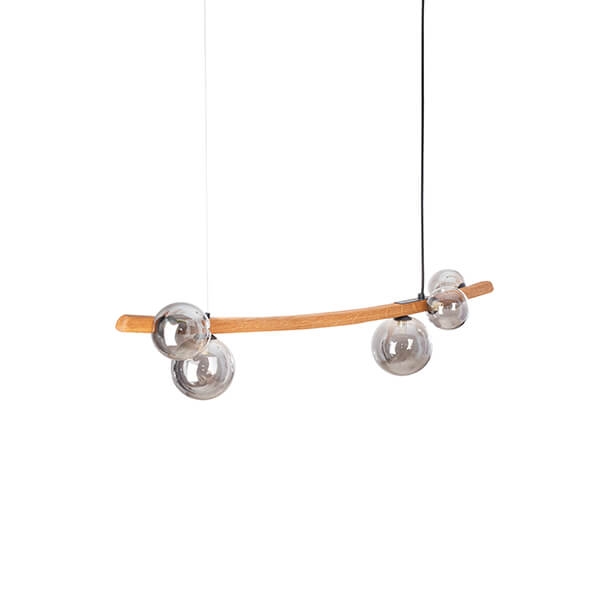 LUMIO WOOD 5 HPlampy drewniana lampa wisząca - Bursztynowy