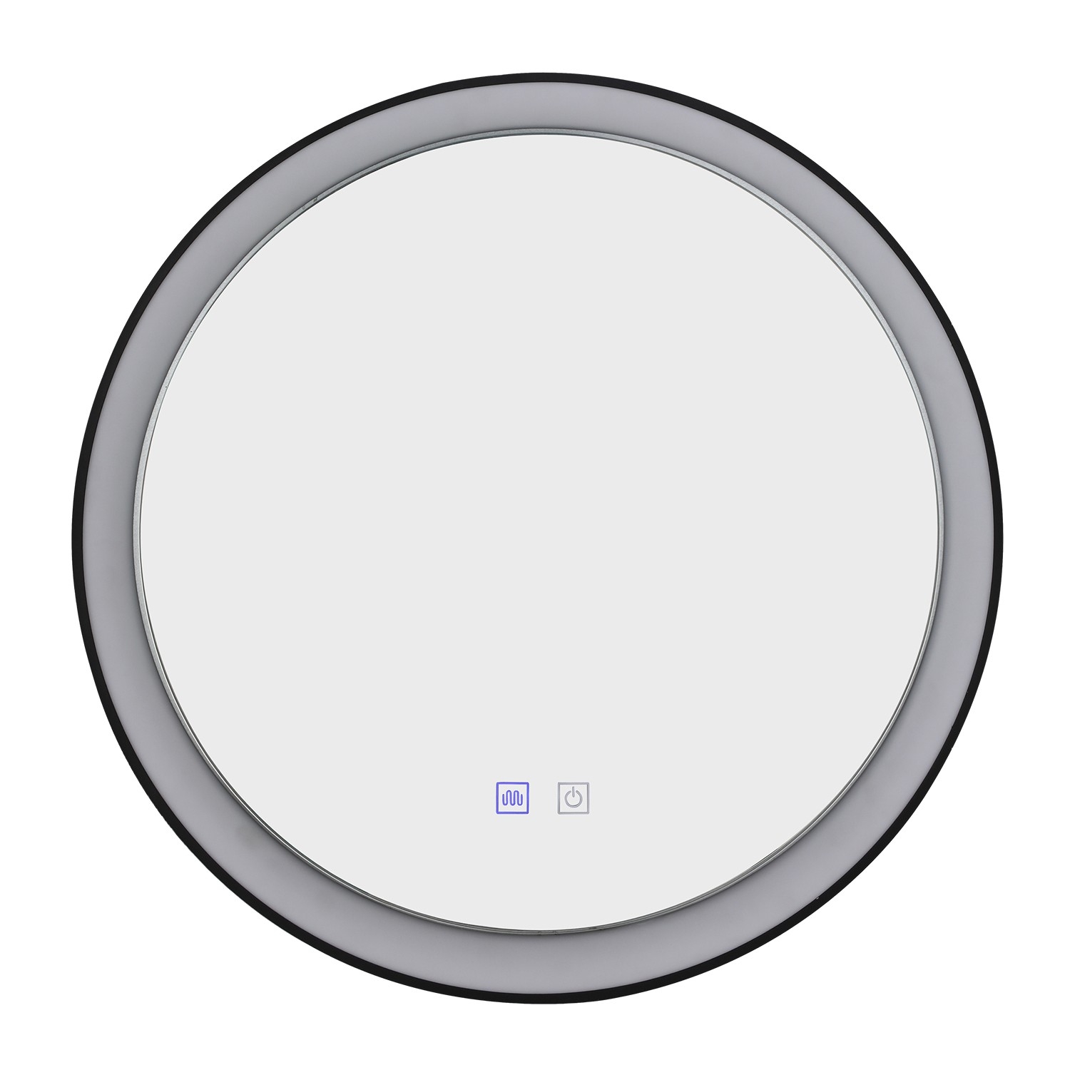 SERGIO MIRROR lustro podświetlane HEATED CCT SWITCH AZzardo - 60- mniejsze - Czarny piaskowy