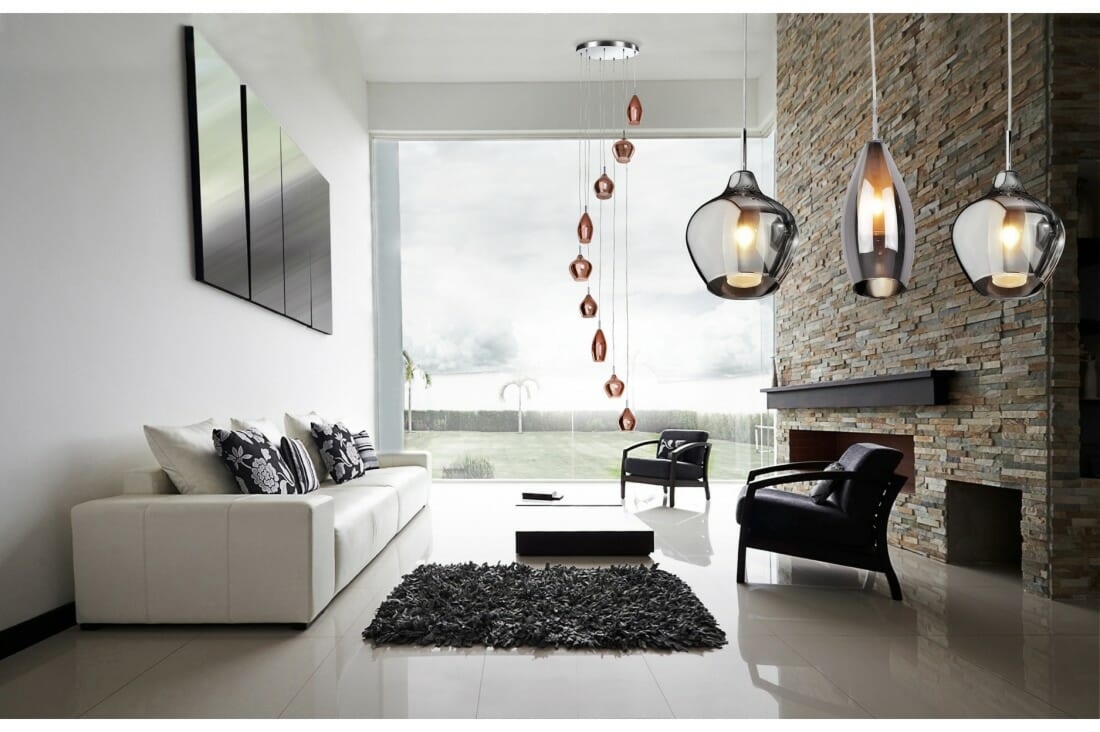 AMBER MILANO 9 AZzardo lampa wisząca - Chrom