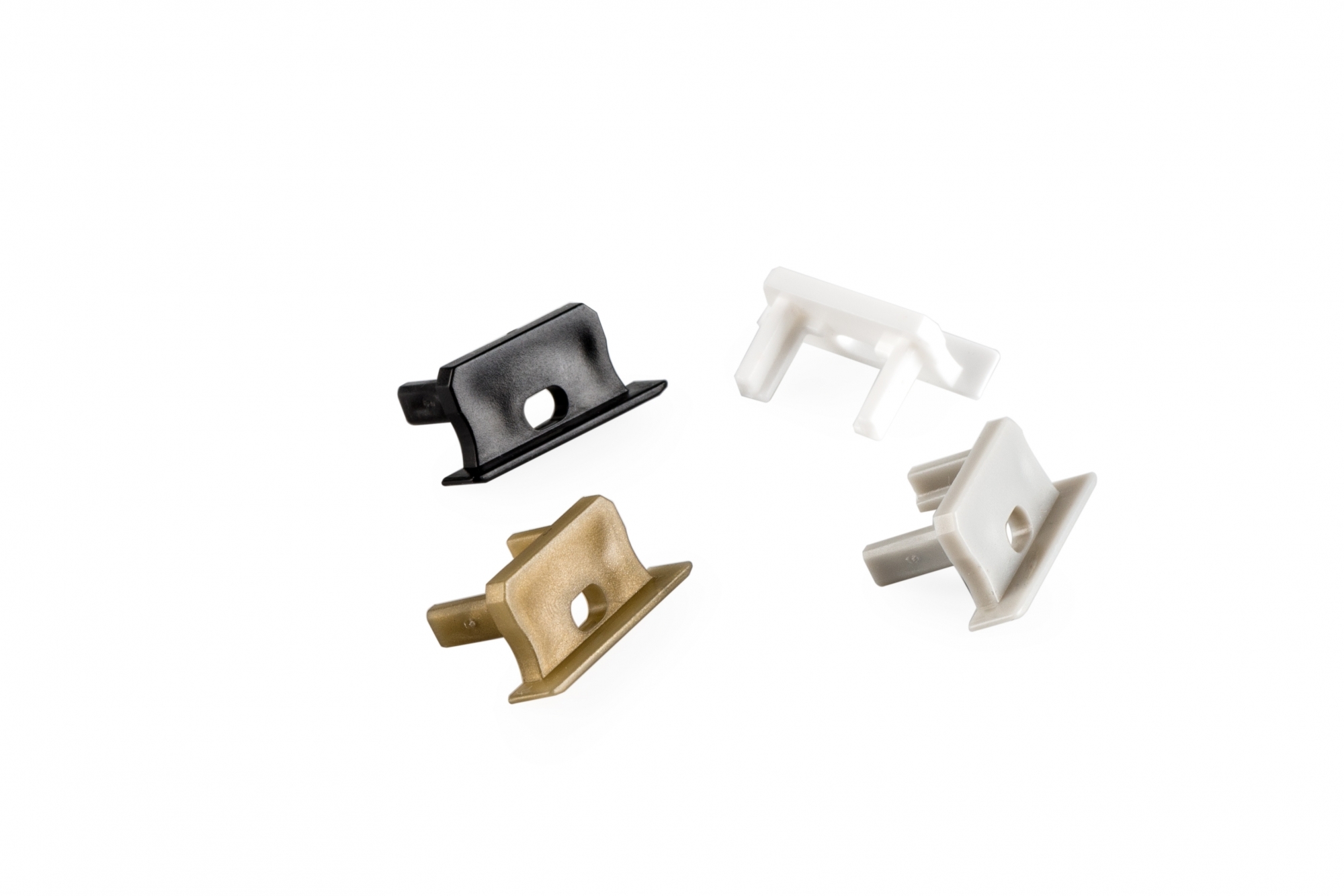 ZAŚLEPKA do profilu B Lumines - Aluminium - Okrągłe - Szary