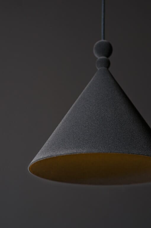 KONKO VELVET LoftLight lampa wisząca - Śr. 23cm, wys.22cm , Oliwkowoszary