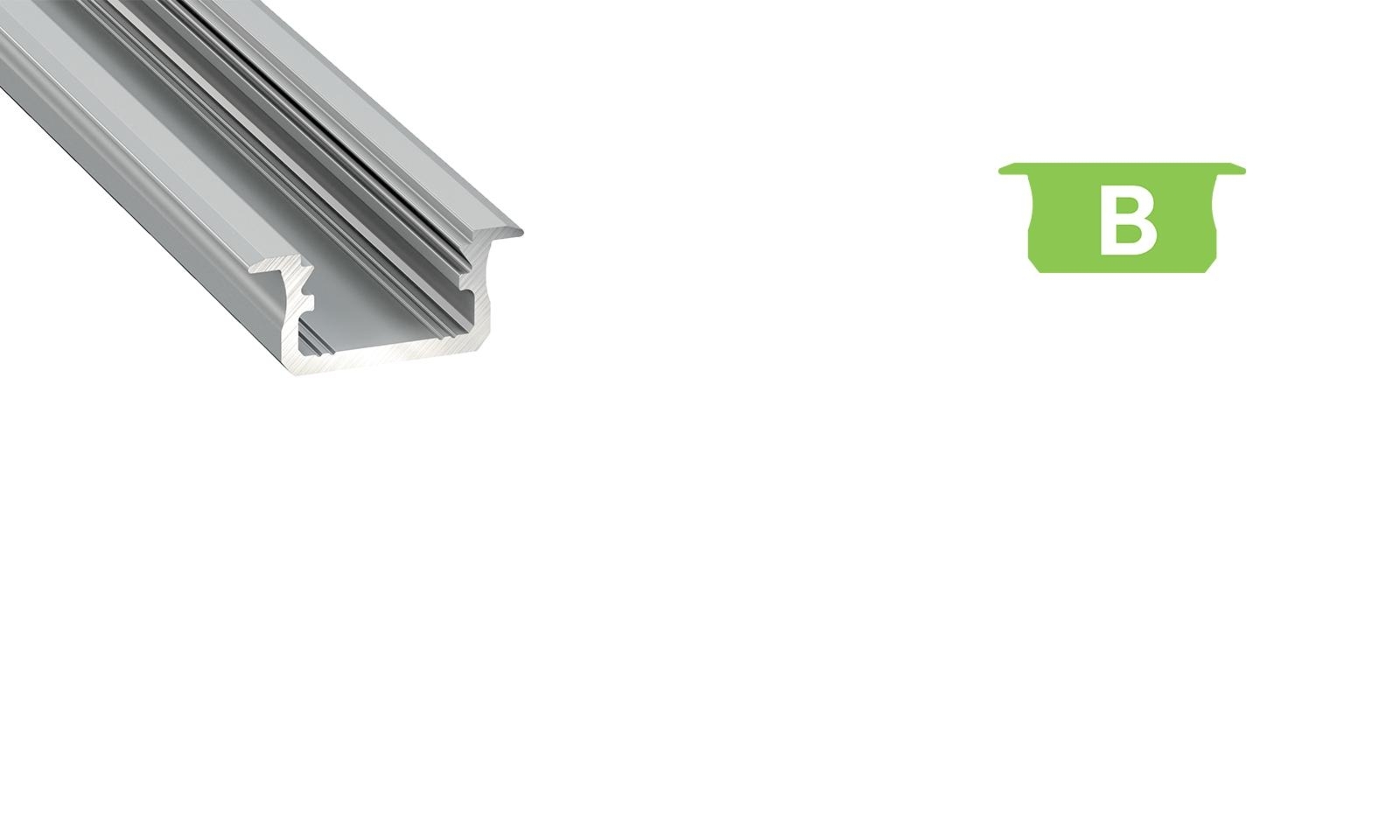 PROFIL B 1m Lumines wpuszczany - Surowy