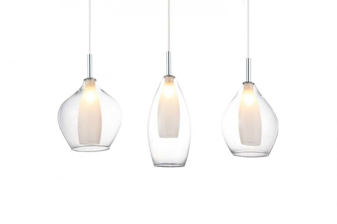 AMBER MILANO 3 AZzardo lampa wisząca - Transparentny