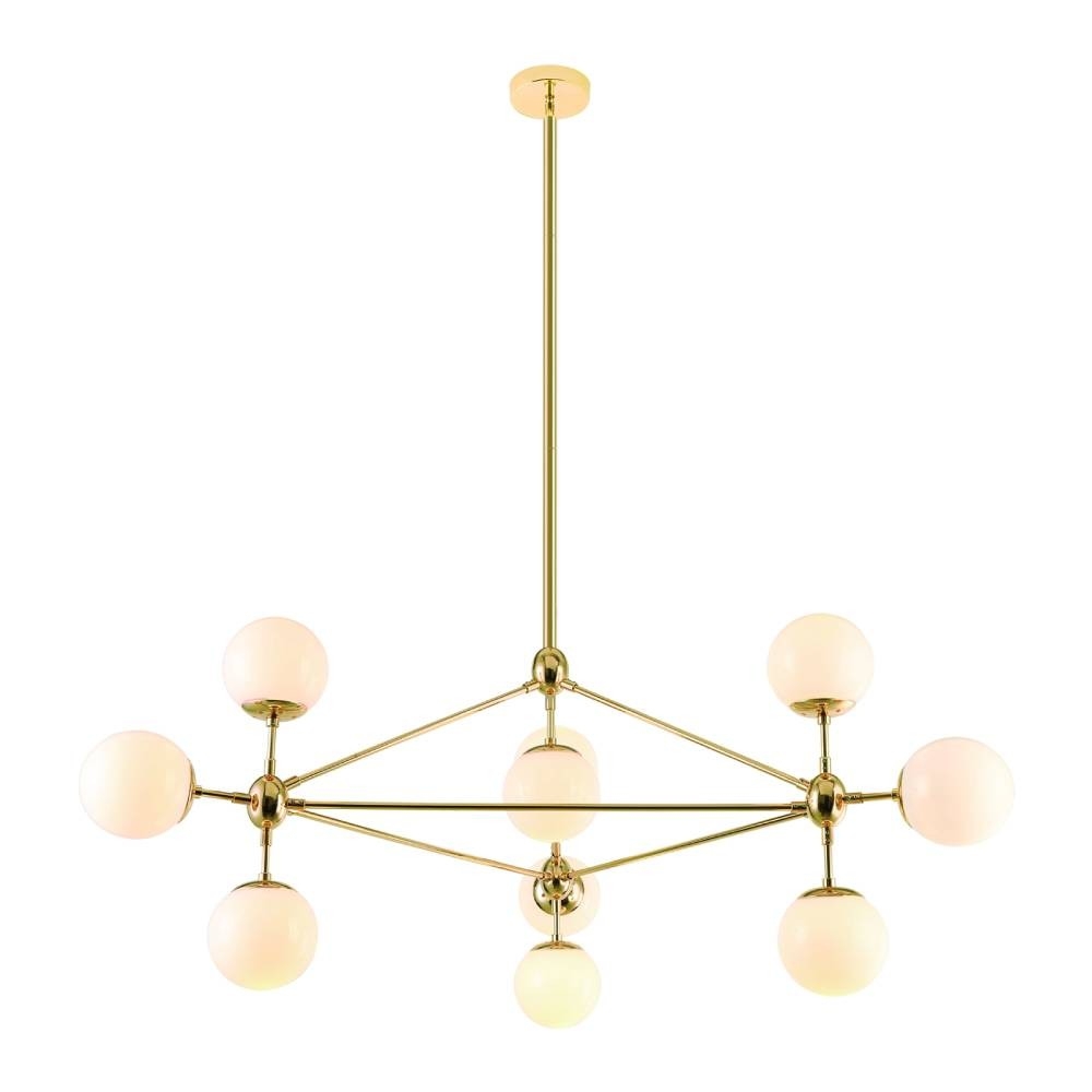BAO Orlicki Design lampa wisząca - Złoty/mleczne klosze