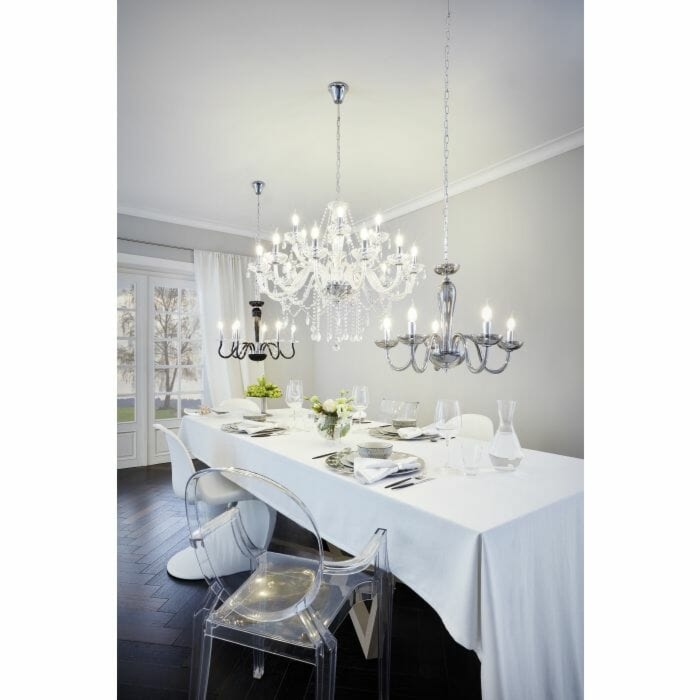 BASILANO chrom Eglo lampa wisząca/żyrandol - 18-punktowa