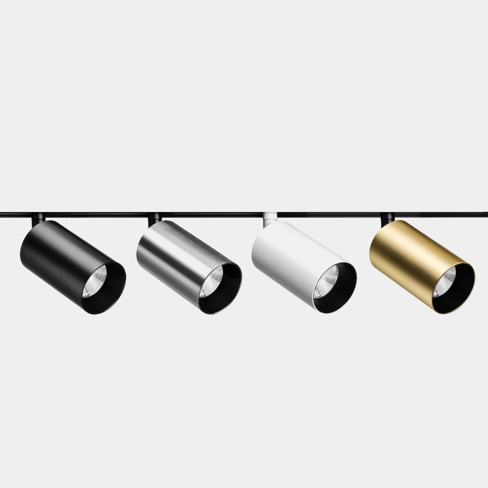 ATOM LOW VOLTAGE 30 Leds C4 reflektor do szyn magnetycznych - Czarny - Ciepłobiała 3000K