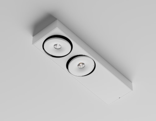 OPTA DISC x2 Labra lampa sufitowa natynkowa - Terracota - Ciepłobiała 3000K - Switch