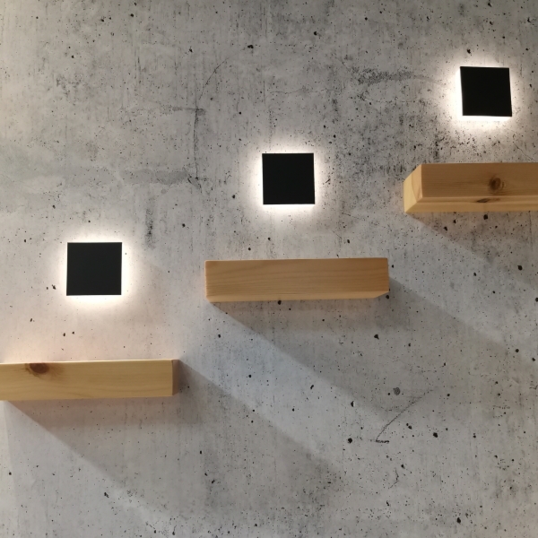 LESEL 008A Elkim lampa schodowa - Czarny - XL - Zimna 6000K