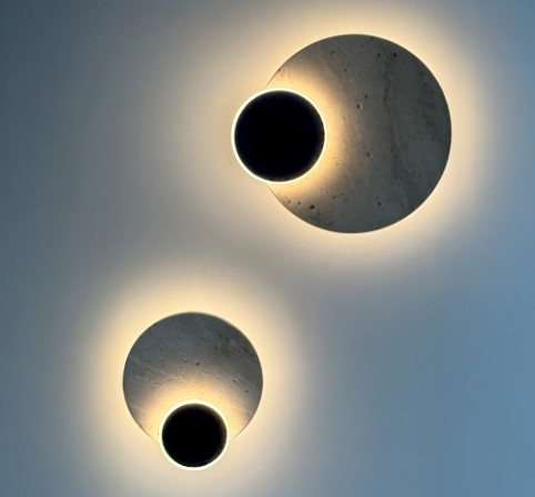 ECLIPSE WALL AZzardo nowoczesny kinkiet 2 rozmiary - Duży- wys. 27,5cm, szer. 25cm