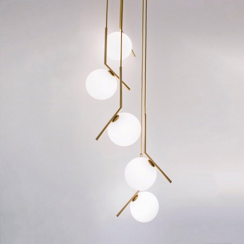 IC LIGHTS Flos lampa wisząca - średnica 20cm - Czarny