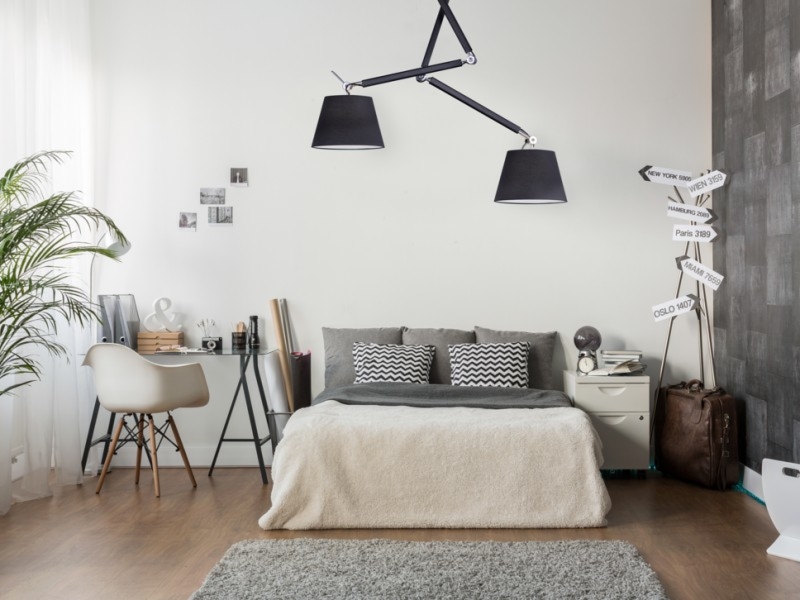 Azzardo ZYTA 2 S chrom ciekawa lampa wisząca - Szary - 26cm