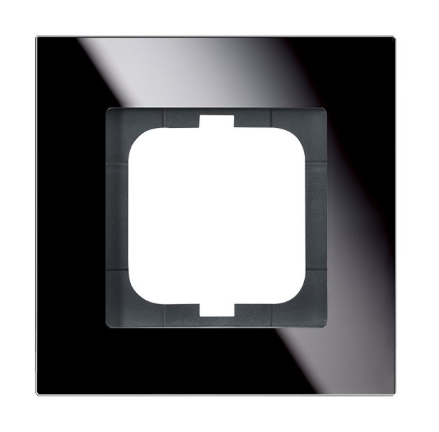 CARAT ramka pojedyncza czarne szkło ABB