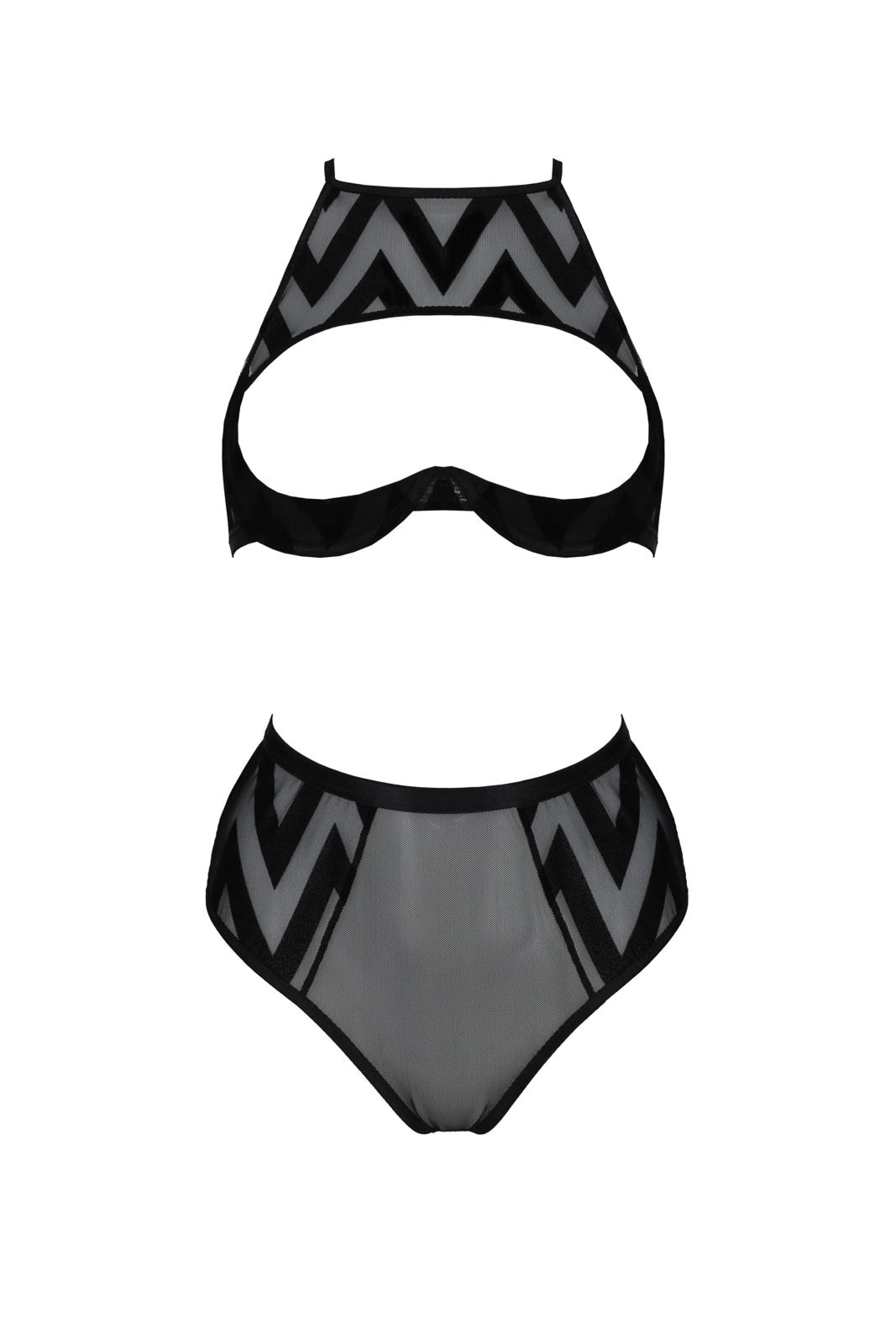 Komplet bielizny - IRMINA SET WITH OPEN BRA black