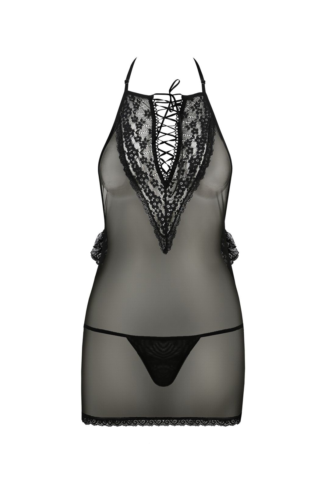 Koszulka damska nocna - ERZA CHEMISE black