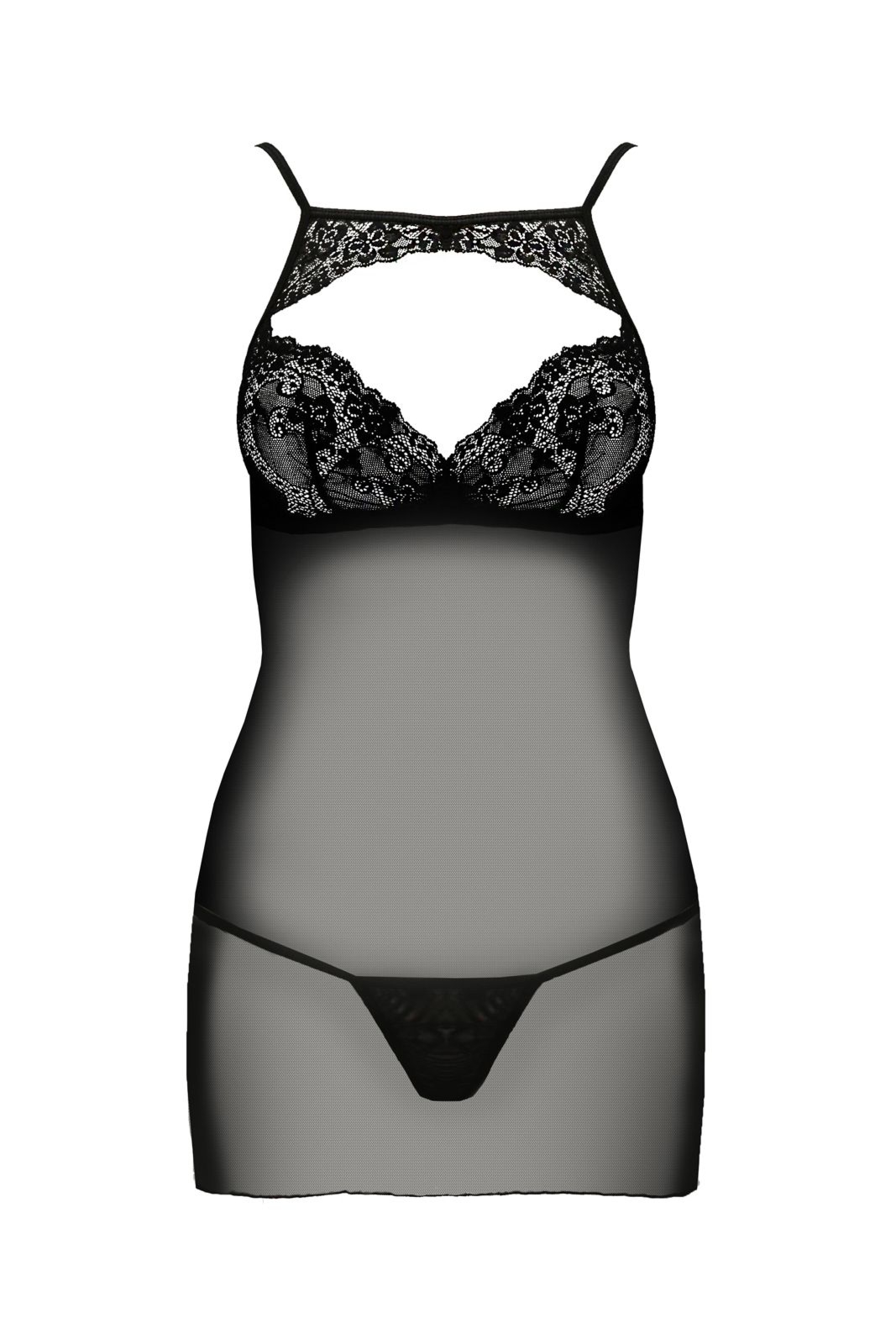 Koszulka damska nocna - VERONIQUE CHEMISE black