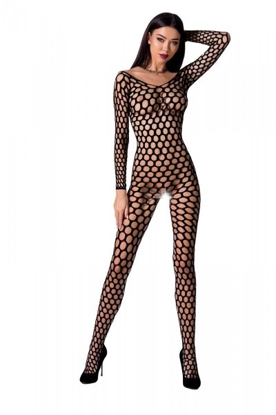 BS077 Bodystocking Czarny