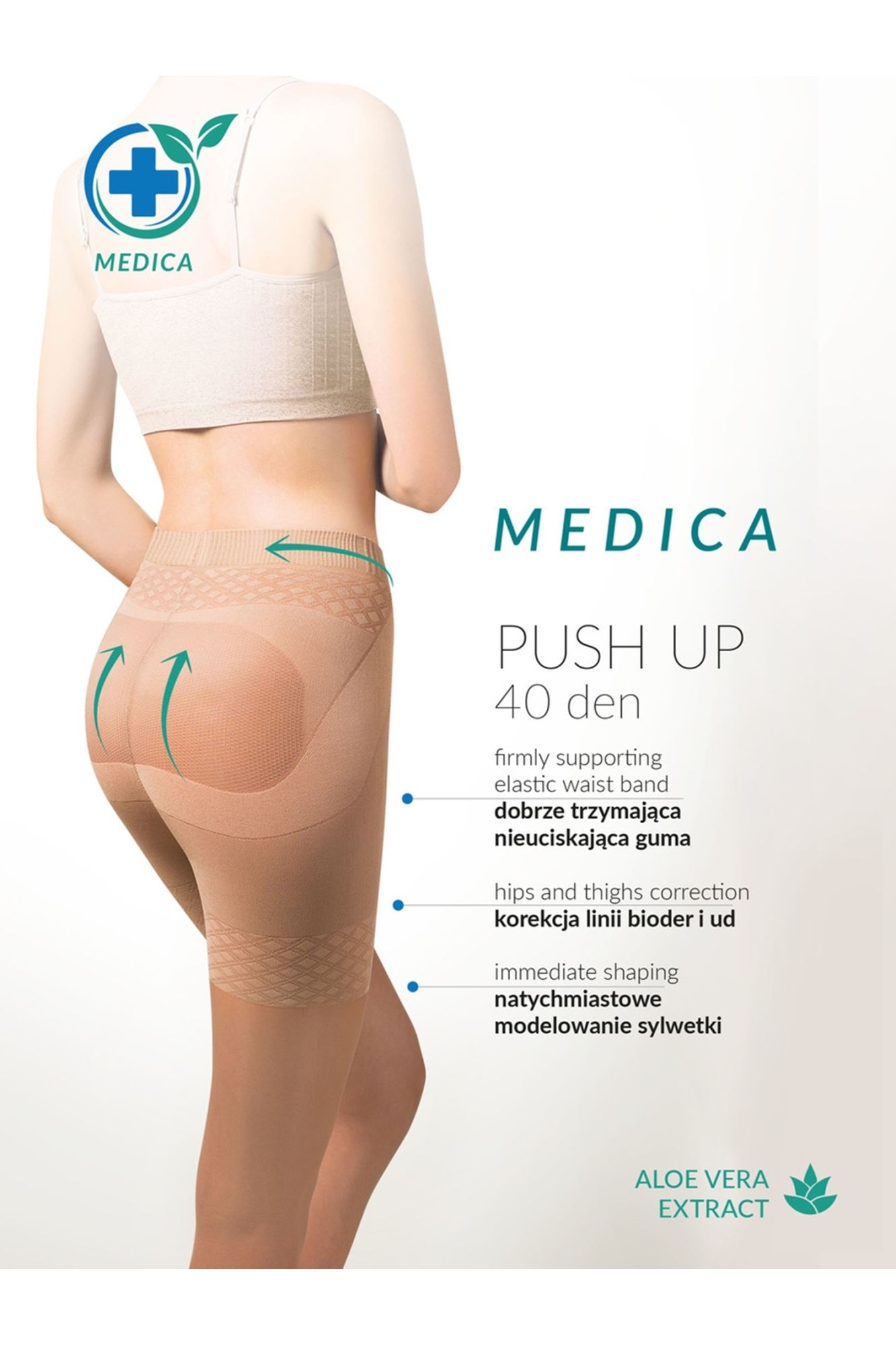 rajstopy 128 push up medica 40 den