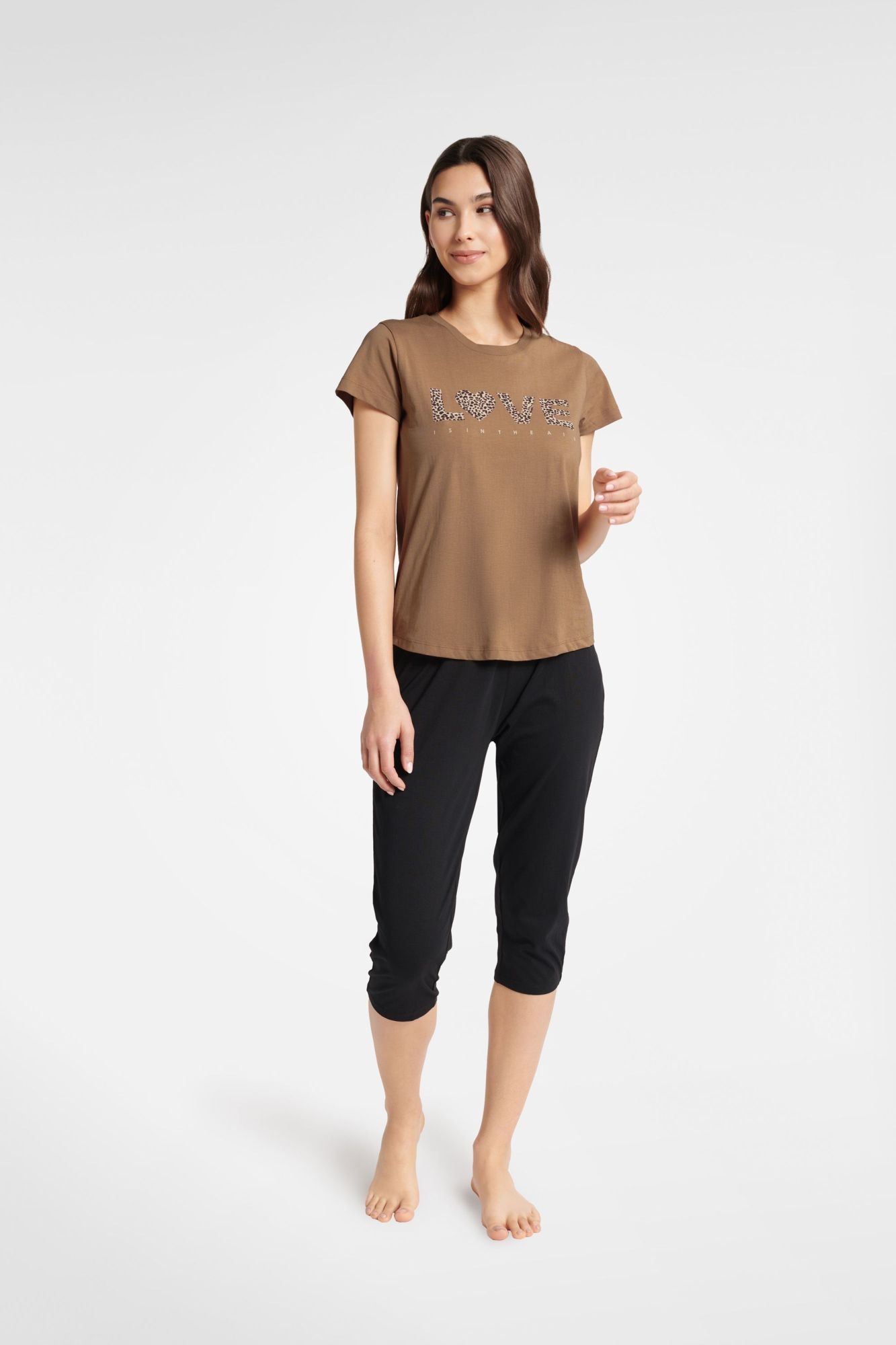 Piama Boutique 40615-88X Karmelowo-Czarny