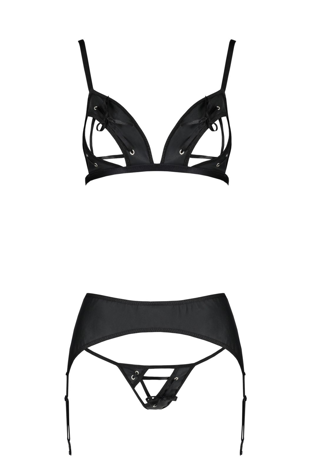 Komplet bielizny - MILEY SET WITH OPEN BRA black